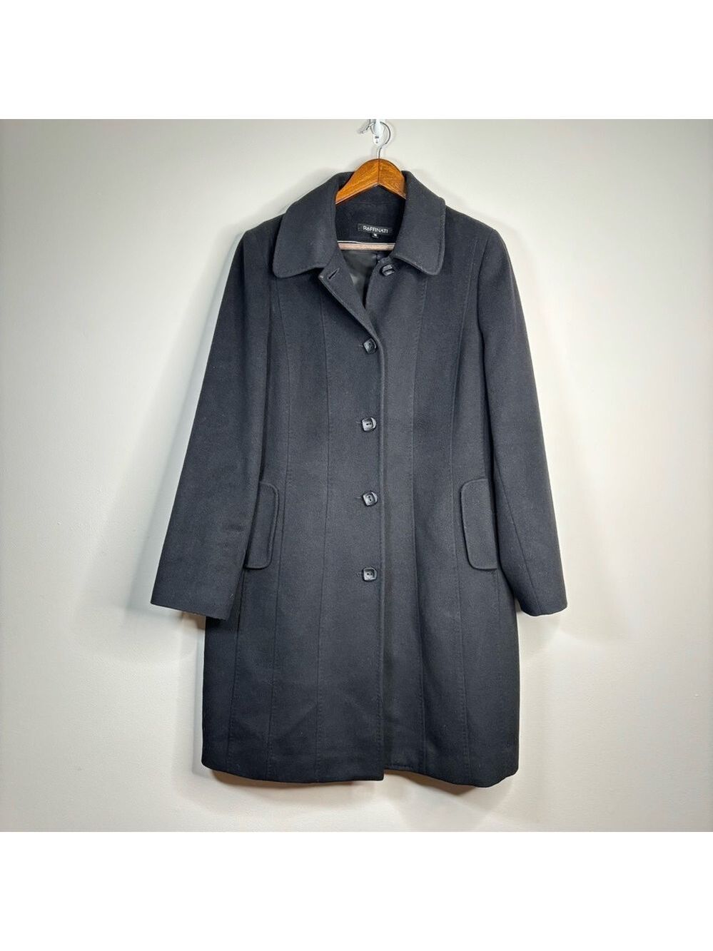 Raffinati Vintage 80s Wool Coat Full Length XL